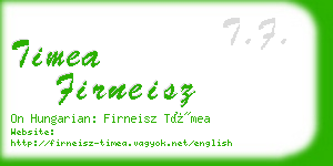 timea firneisz business card